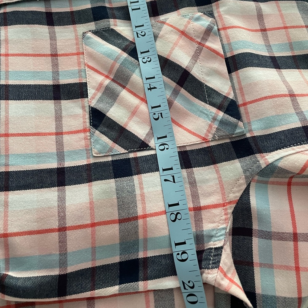 Prince & Fox plaid blue pink and red button-down shirt long sleeve, Sz M - Picture 11 of 12